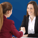 senior manager ideal candidate brunette woman interview