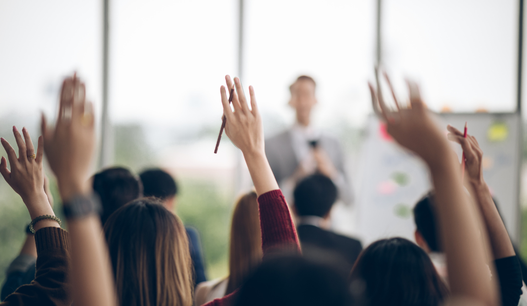 andy thomas careers now career coach academy students raising their hands