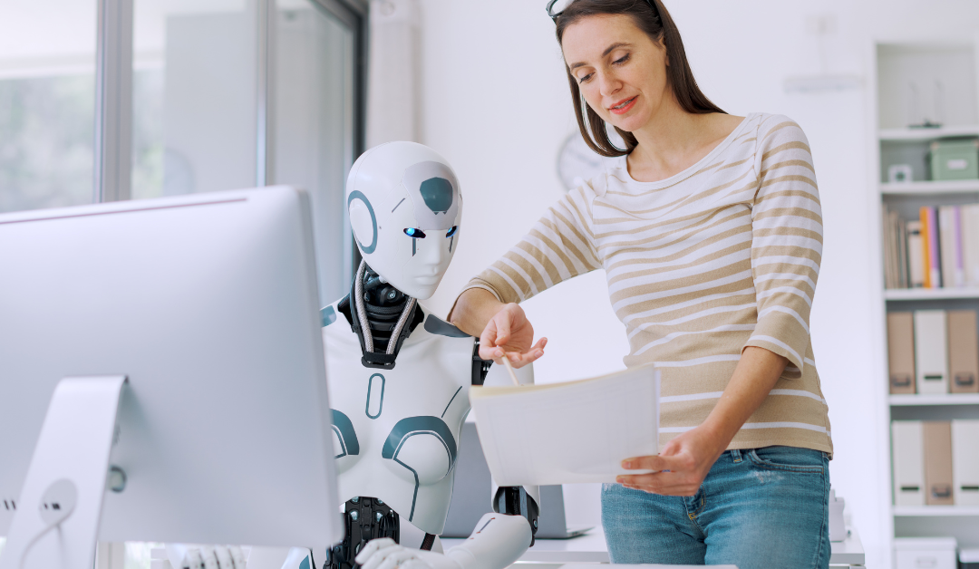 human working with ai bot for ats resume automation