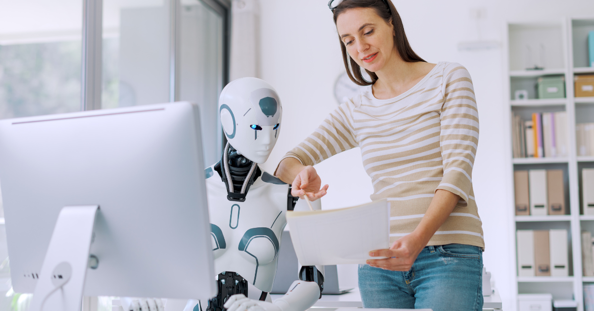 human working with ai bot ats resume human working with ai bot for ats resume automation