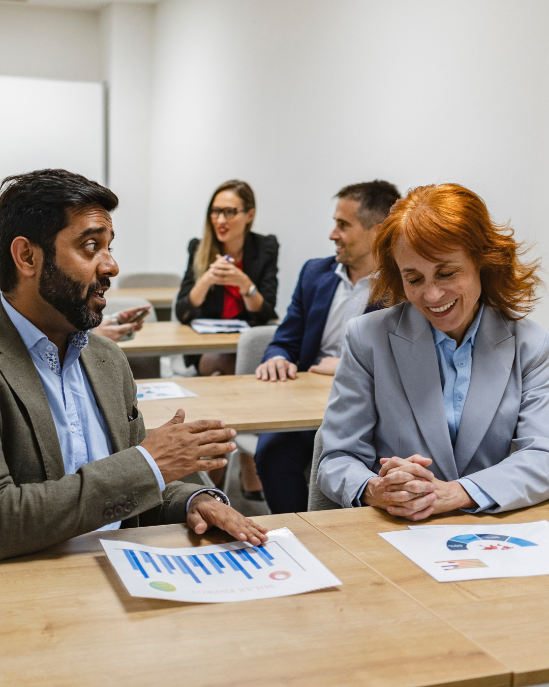 company leadership in workshop discussing topics during cpd