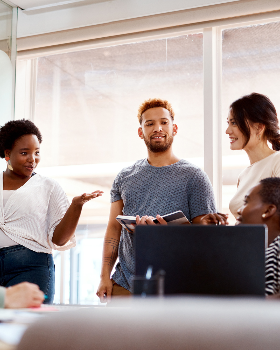 creative team working together showcasing good company culture