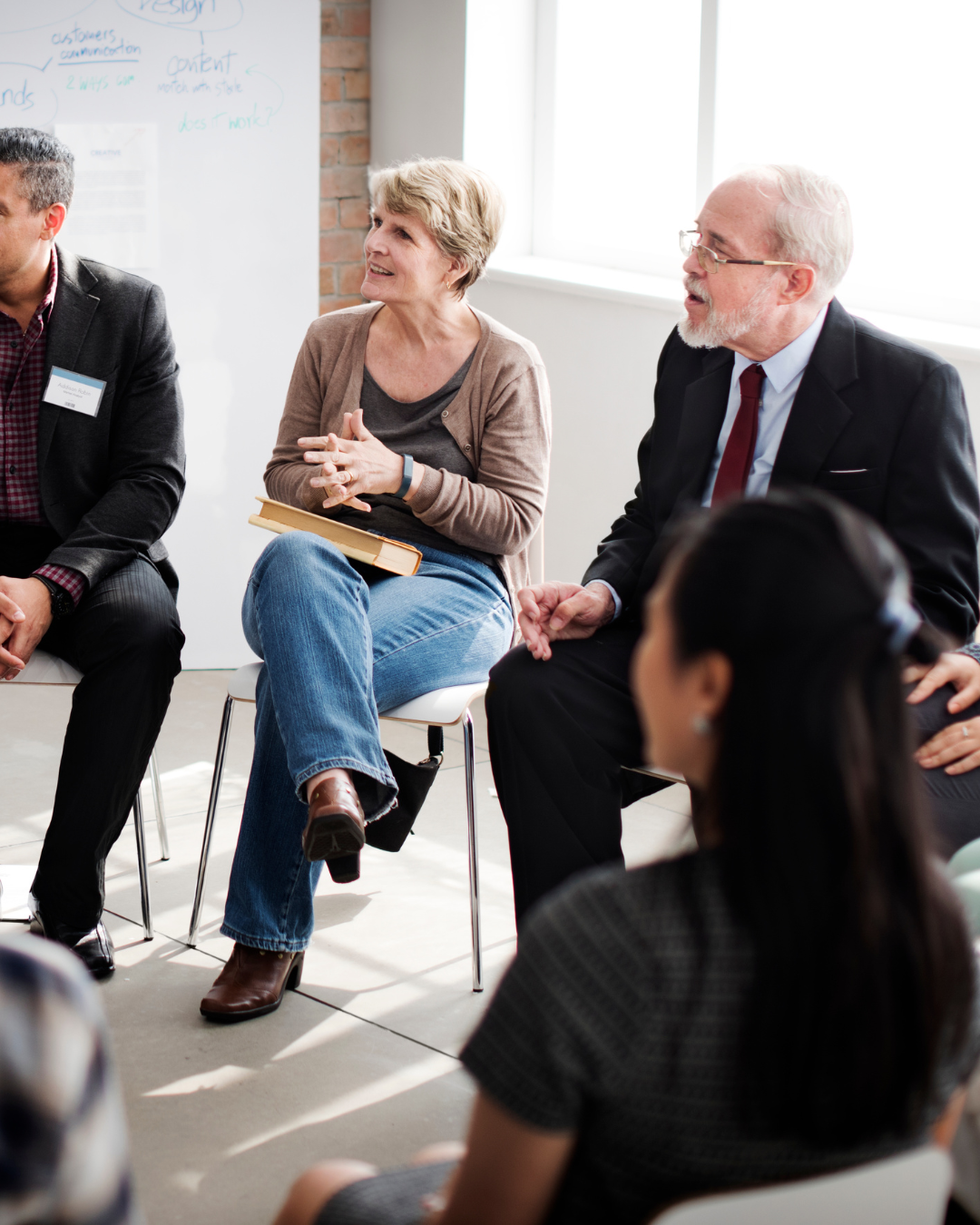 leadership team asking questions during cpd