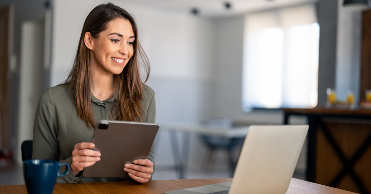confident female executive in coaching workshop practicing communication and presence skills