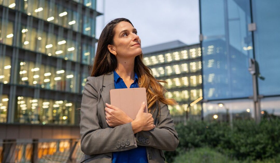 woman looking hopeful on job search